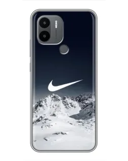 Чехол для Xiaomi Poco C50 с картинкой «Nike — зимние горы»