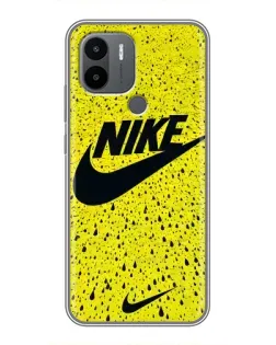 Чехол для Xiaomi Poco C50 с картинкой «Желтый текстурный Nike»