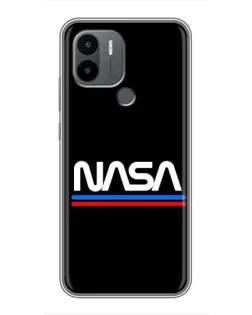 Чохол для Xiaomi Poco C50 з картинкою «NASA — класика Red Blue»