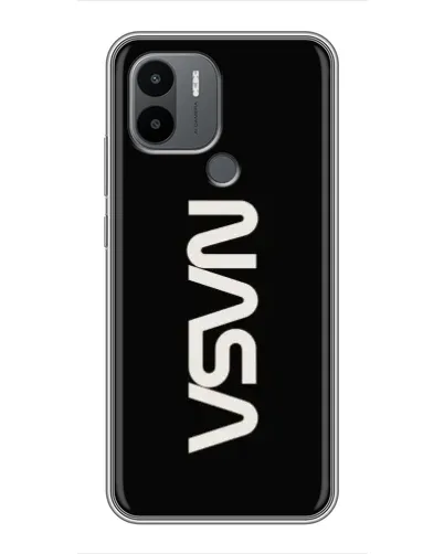 Чехол для Xiaomi Poco C50 с картинкой «NASA — вертикальный логотип»