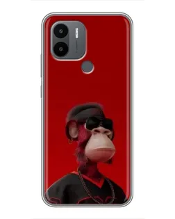 Чехол для Xiaomi Poco C50 с картинкой «Bored Ape в красном»