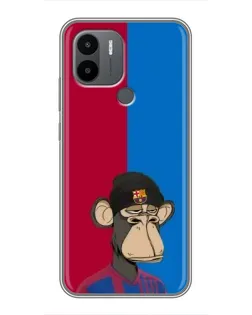 Чехол для Xiaomi Poco C50 с картинкой «Bored Ape — фанат Барсы»