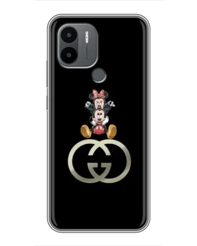 Чехол для Xiaomi Poco C50 с картинкой «Минни Маус на лого»