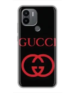 Чехол для Xiaomi Poco C50 с картинкой «Gucci — красный логотип»