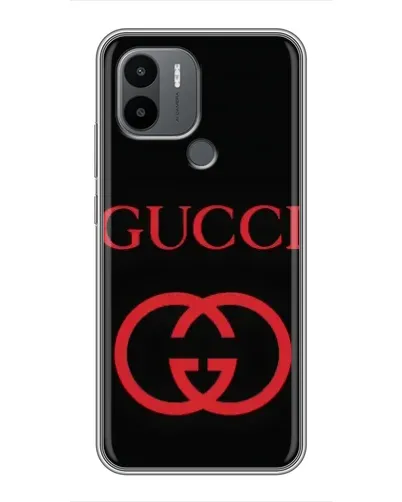Чехол для Xiaomi Poco C50 с картинкой «Gucci — красный логотип»