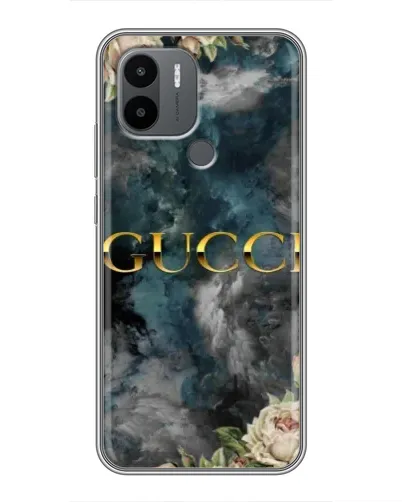 Чехол для Xiaomi Poco C50 с картинкой «Абстрактные цветы Gucci»