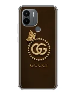Чехол для Xiaomi Poco C50 с картинкой «Gucci — золотая бабочка»