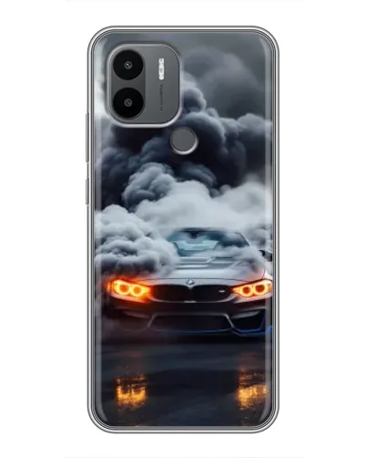 Чохол для Xiaomi Poco C50 з картинкою «BMW у диму»