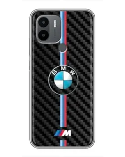 Чохол для Xiaomi Poco C50 з картинкою «Емблема BMW та карбон»