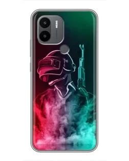 Чохол для Xiaomi Poco C50 з картинкою «PUBG — вогняний воїн»