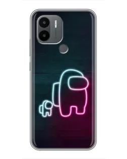Чехол для Xiaomi Poco C50 с картинкой «Among Us неон-арт»
