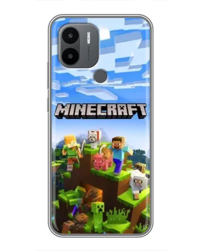Чехол для Xiaomi Poco C50 с картинкой «Minecraft классический мир»