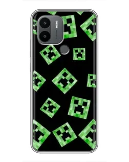 Чехол для Xiaomi Poco C50 с картинкой «Паттерн с криперами»