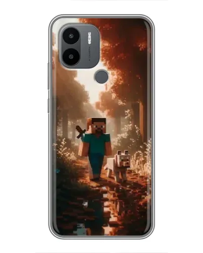 Чехол для Xiaomi Poco C50 с картинкой «Стив в лесу»