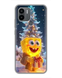 Чохол для Xiaomi Poco C50 з картинкою «Різдвяний Спанч Боб»