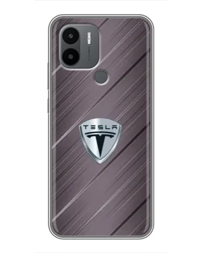 Чехол для Xiaomi Poco C50 с картинкой «Металлическая текстура Tesla»