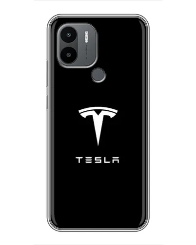 Чехол для Xiaomi Poco C50 с картинкой «Tesla White Logo»