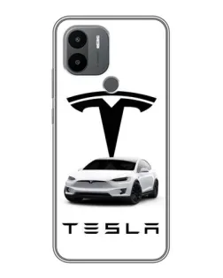 Чехол для Xiaomi Poco C50 с картинкой «Tesla White Style»