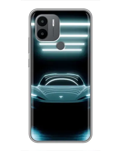 Чехол для Xiaomi Poco C50 с картинкой «Tesla в неоне»