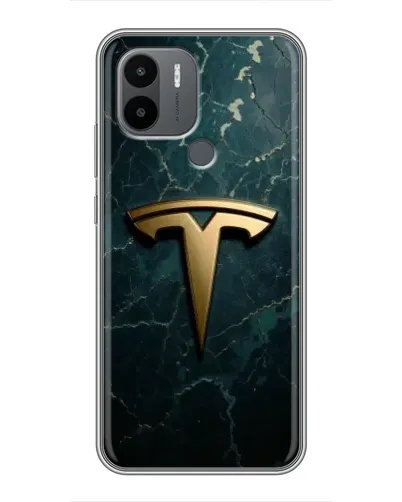 Чехол для Xiaomi Poco C50 с картинкой «Мраморная Tesla Gold»