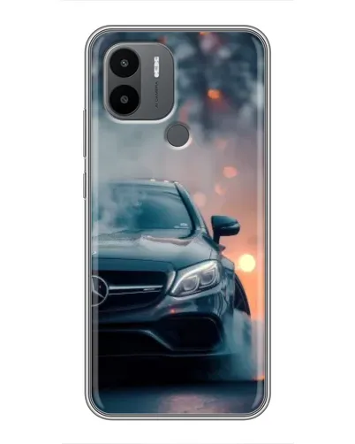 Чехол для Xiaomi Poco C50 с картинкой «Mercedes — ночной город»
