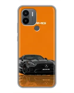 Чехол для Xiaomi Poco C50 с картинкой «Оранжевый Mercedes AMG»