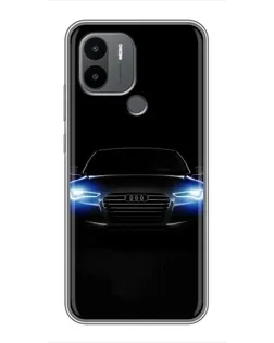 Чехол для Xiaomi Poco C50 с картинкой «Audi в неоне»