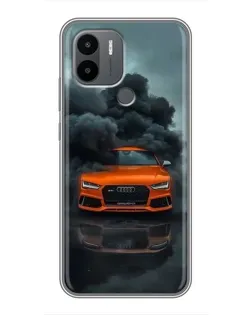 Чехол для Xiaomi Poco C50 с картинкой «Audi в облаках дыма»
