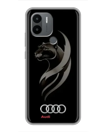 Чехол для Xiaomi Poco C50 с картинкой «Графика — пантера и Audi»