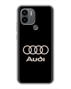 Чехол для Xiaomi Poco C50 с картинкой «Audi — золотой логотип»