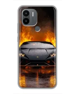 Чохол для Xiaomi Poco C50 з картинкою «Lamborghini у вогні»