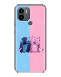 Чехол для Xiaomi Poco C50 с картинкой «Stitch и Angel Love»