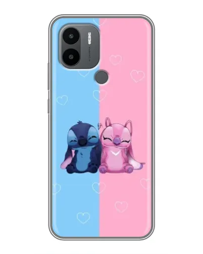 Чехол для Xiaomi Poco C50 с картинкой «Stitch и Angel Love»