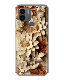 Чохол для Xiaomi Poco C50 з картинкою «Бежевий флористичний декор»