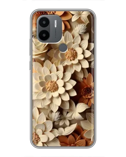 Чохол для Xiaomi Poco C50 з картинкою «Бежевий флористичний декор»