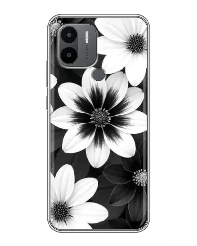 Чохол для Xiaomi Poco C50 з картинкою «Монохромні айстри»