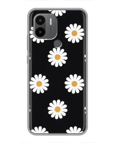 Чохол для Xiaomi Poco C50 з картинкою «Ромашки на чорному»