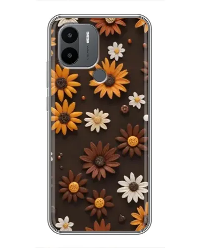 Чохол для Xiaomi Poco C50 з картинкою «Візерунок з маленьких соняшників»