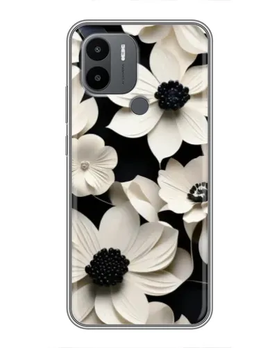 Чохол для Xiaomi Poco C50 з картинкою «Об'ємні білі квіти»