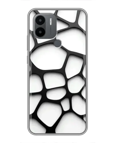 Чехол для Xiaomi Poco C50 с картинкой «Белая объемная сетка»