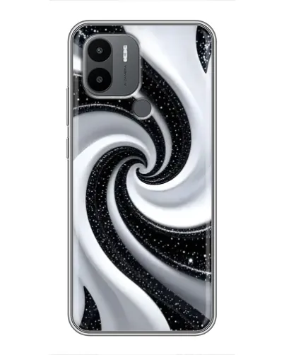 Чехол для Xiaomi Poco C50 с картинкой «Черно-белая спираль»
