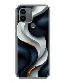 Чохол для Xiaomi Poco C50 з картинкою «Об'ємні чорно-білі стрічки» Чохол для Xiaomi Poco C50 з картинкою «Об'ємні чорно-білі стрічки»