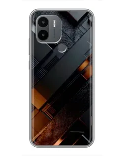 Чехол для Xiaomi Poco C50 с картинкой «Черные геометрические блоки»
