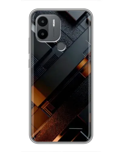 Чехол для Xiaomi Poco C50 с картинкой «Черные геометрические блоки»