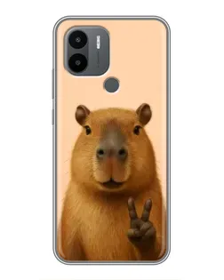 Чехол для Xiaomi Poco C50 с картинкой «Капибара виктория»