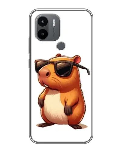 Чехол для Xiaomi Poco C50 с картинкой «Капибара в очках»