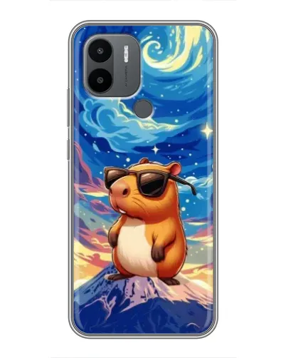 Чехол для Xiaomi Poco C50 с картинкой «Капибара Ван Гога»