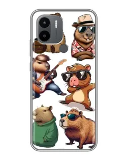 Чехол для Xiaomi Poco C50 с картинкой «Крутые капибары музыканты»