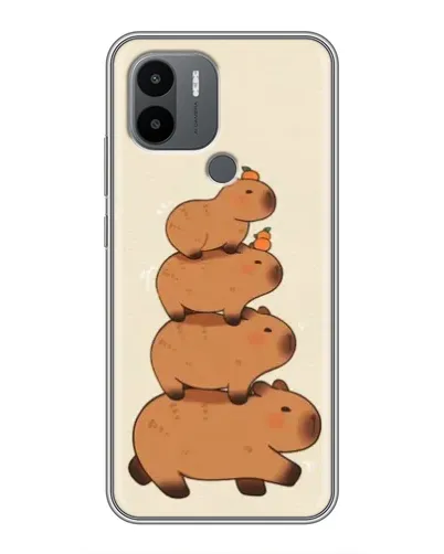 Чехол для Xiaomi Poco C50 с картинкой «Башня из капибар»
