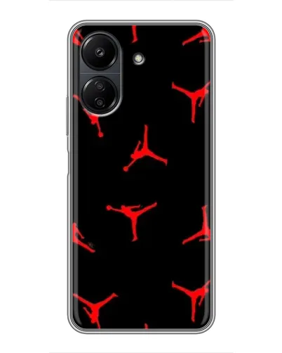 Чехол для Xiaomi POCO C65 с картинкой «Jordan Red Pattern» Чехол для Xiaomi POCO C65 с картинкой «Jordan Red Pattern»